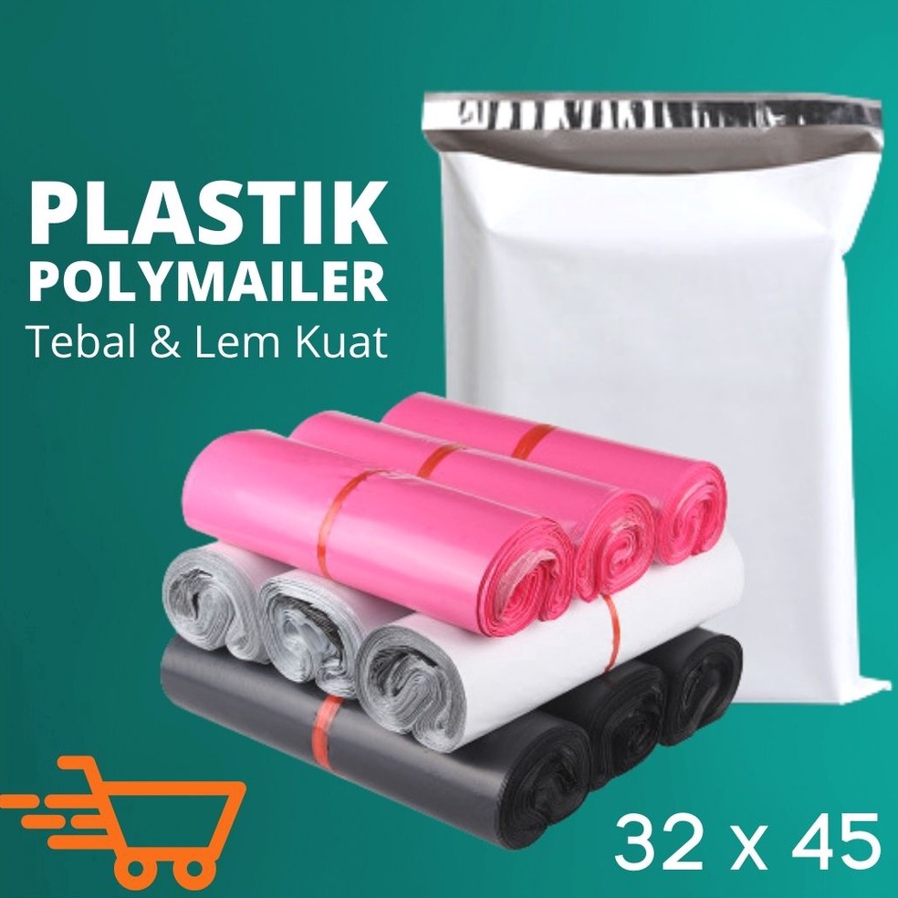 

32 X 45 Plastik Packing Baju Polymailer Olshop LDPE Glossy Isi 1Pcs Lem Perekat Termurah Grosir TERBAIK Dijamin ART R3W4