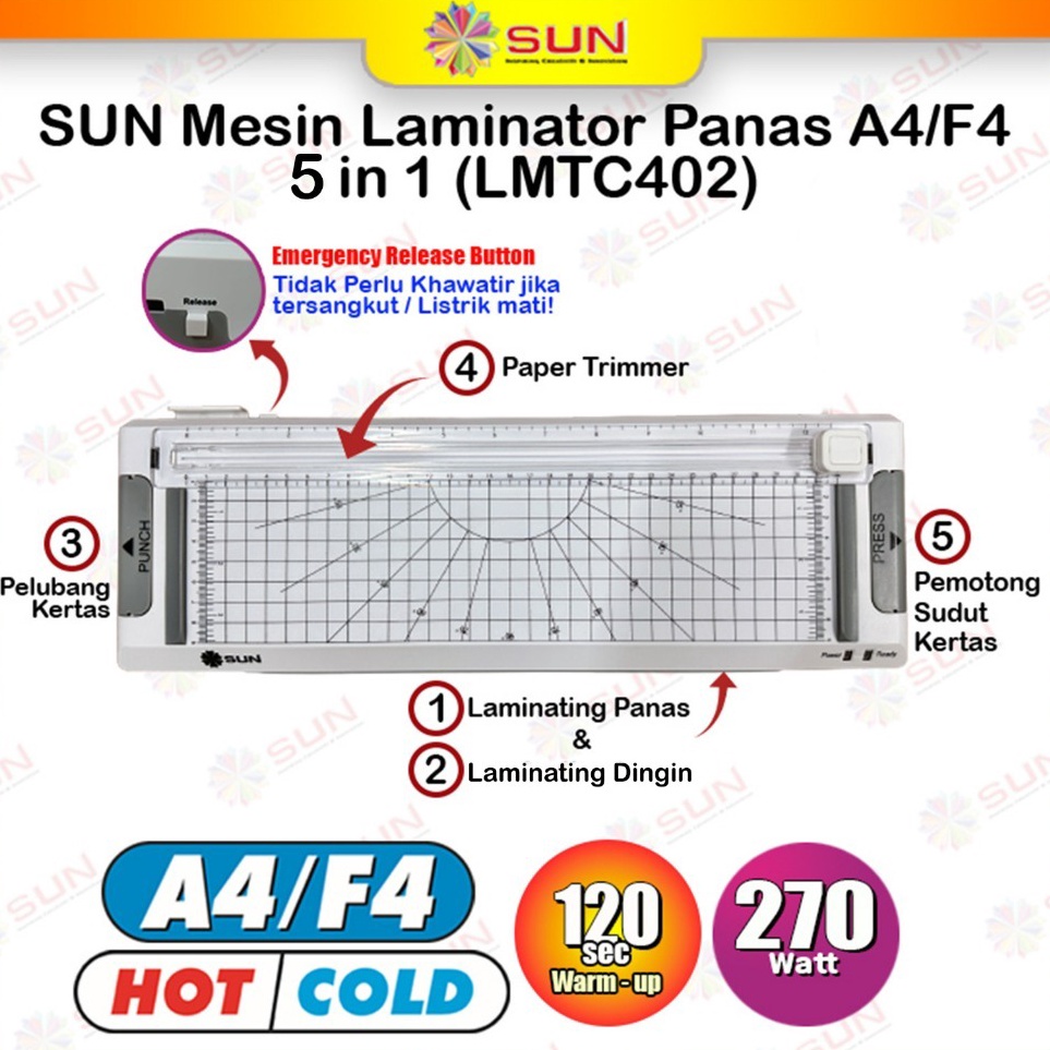 

Mesin Laminating A4 F4 24 mm LME1A4 Bisa Laminating Panas dan Laminasi Dingin untuk KTP Ijasah KK Sertifikat Akte Dokumen Kertas Foto ART B5J6