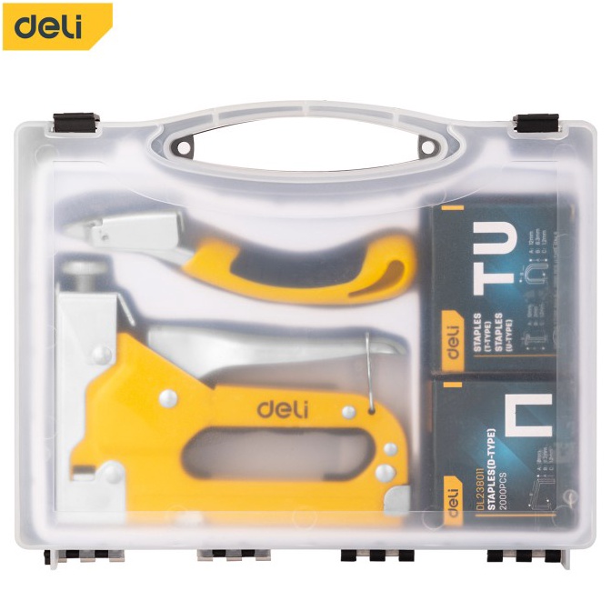 

Deli Staple Gun Sets 5 Pcs 3 In 1 Stapler Staples Tembak EDL23815 ART F6Z8