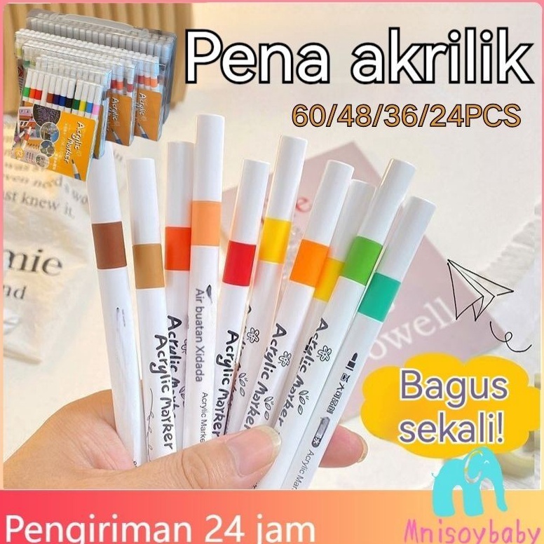 

CODAcrylic Marker Warna Siswa TK Didedikasikan Tahan Air Tidak Memudar DIY Lukisan Warna Pena Spidol Set Lengkap Pena Cat Air 2436486PCS ART F3F8