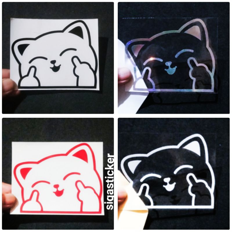 

STIKER KUCING STICKER CAT KARAKTER LUCU CUTTING