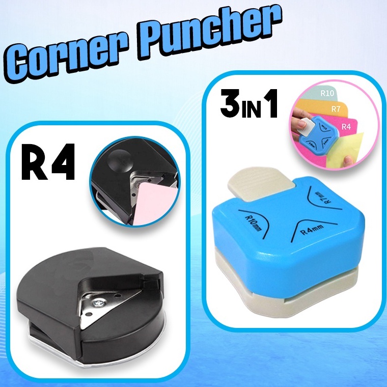 

Pembuat Timmer Bulat Sudut 3In1 R4mm R7mm R1mm untuk Kartu Foto Alat Buku Tempel ART A5C2