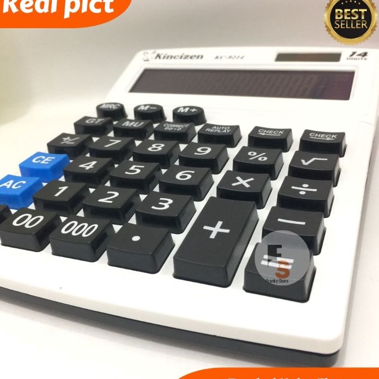 

Kalkulator Calculator Dagang Dekstop 14 Digit Ukuran Body Angka Layar Besar Big Display Chek Cek Ulang Kc 9214 ART I7H8