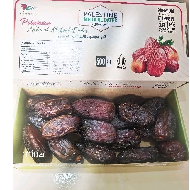 

Kurma Medjool Palistina//Palistine Jumbo//Grade A Kemasan Dus Premium 500gr