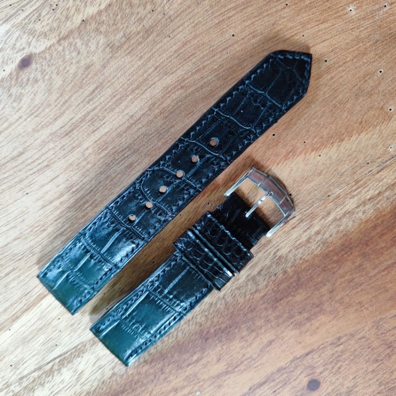 Strap/tali jam tangan kulit Buaya/Croco  asli, lug 20mm