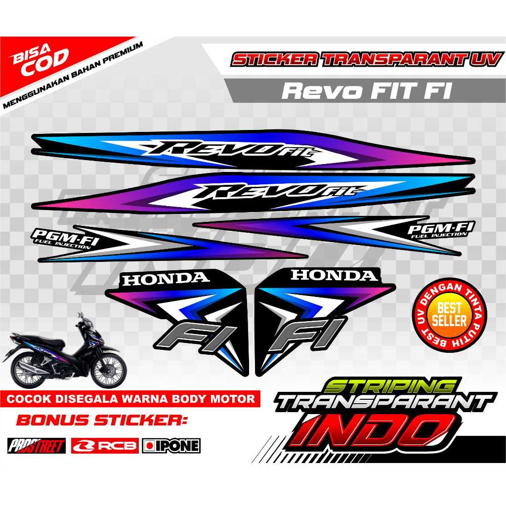 STRIPING VARIASI MOTOR REVO FIT FI / STICKER LIST VARIASI HONDA REVO FIT FI