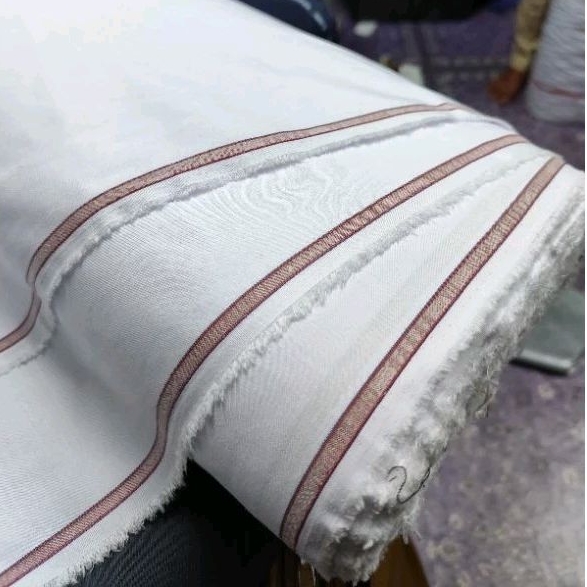 Kain putih stretch seragam guru perawat dokter bidan