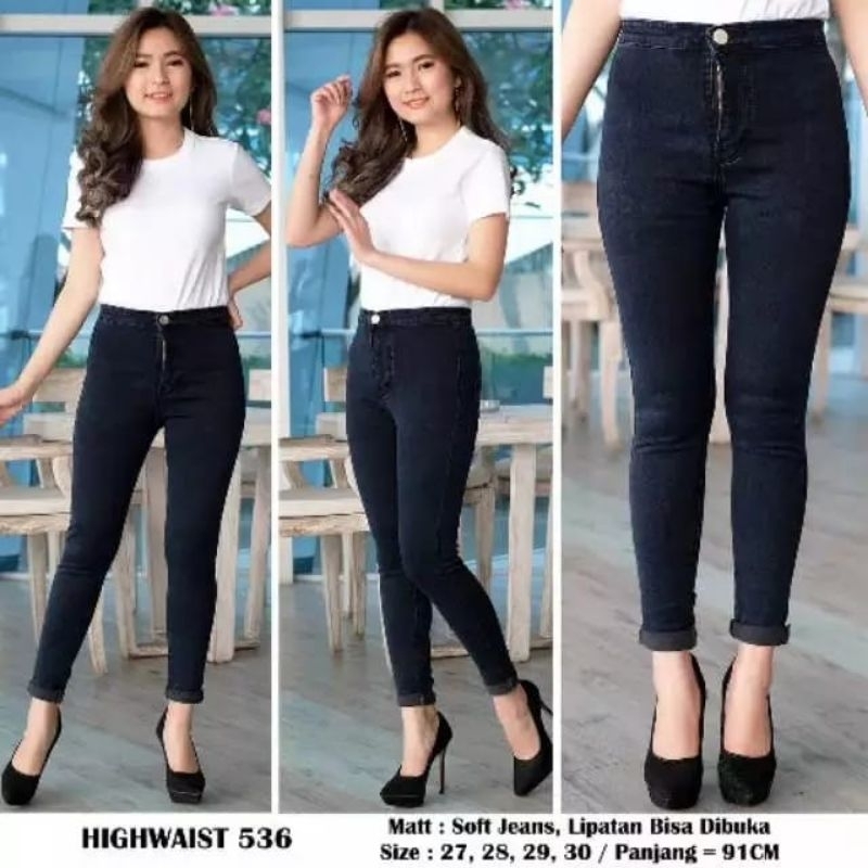 CELANA PANJANG HITAM HIGHWAIST CELANA HW WANITA JUMBO