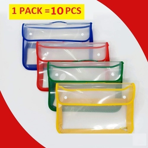 

(1 PACK/10PCS) MAP GANTUNG SCHOOL BAG / MAP ZIPPER 2 KANCING TEBAL