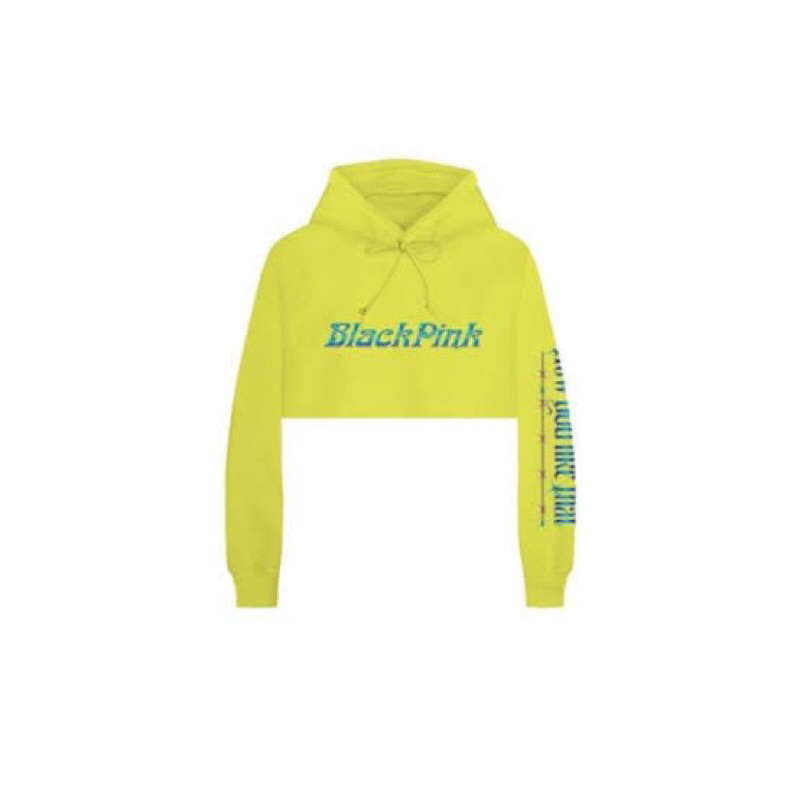 READY STOCK OFFICIAL BLACKPINK HOW YOU LIKE THAT LEMON CROPPED HOODIE