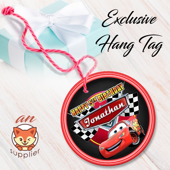 CARS 2-1 HANG TAG THANK YOU CARD ULTAH / ULANG TAHUN