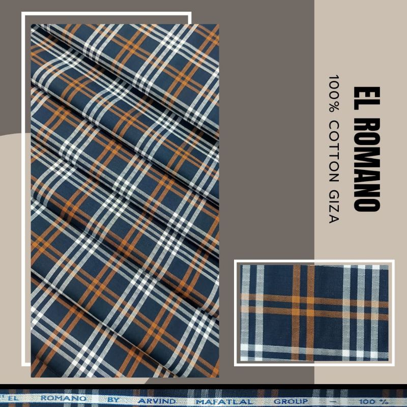 COTTON GIZA 100% GIZA COTTON | KAIN KEMEJA | KAIN BAJU | MOTIF | KEMEJA PRIA | KEMEJA MOTIF KOTAK - 