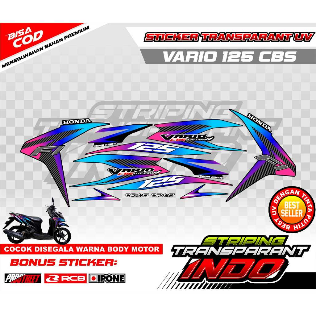 STRIPING VARIASI HONDA VARIO CBS 125 / STICKER LIST MOTOR HONDA VARIO CBS 125