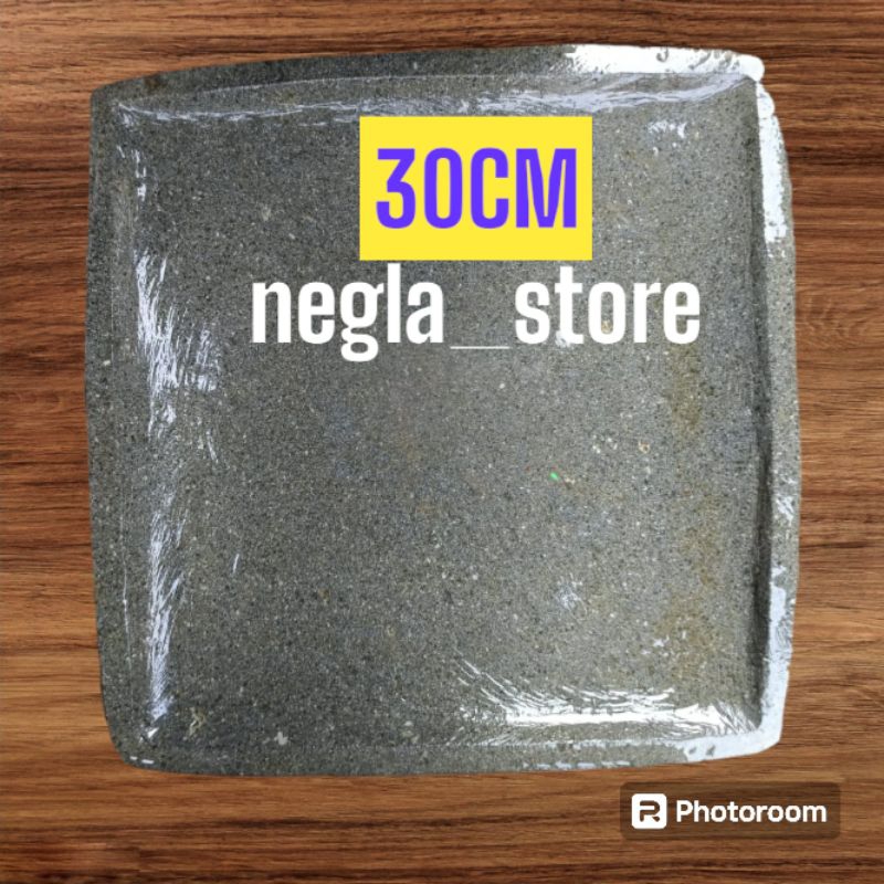 COBEK KOTAK JUMBO BATU ASLI 30CM BERGARANSI
