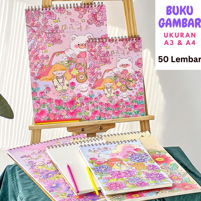 

Buku Gambar Lukis Sketsa Anak Mewarnai Sketchbook A3 A4 ST45 ART P2I9