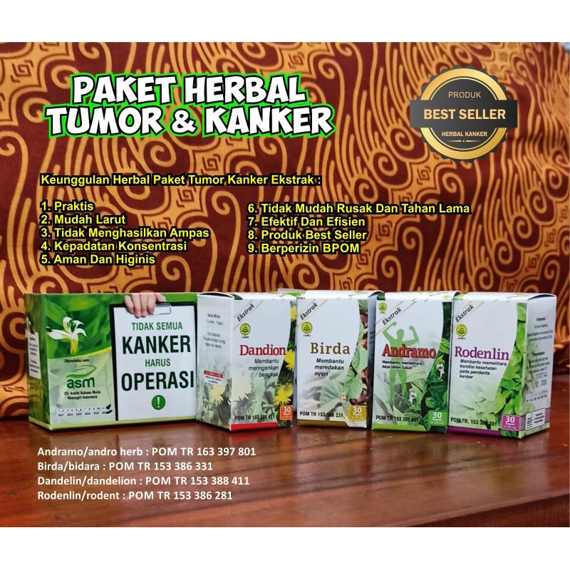 CEGAH KANKER PAYUDARA : PAKET HERBAL TUMOR DAN KANKER MD, Kanker Payudara- Kanker Serviks- Kanker Pr