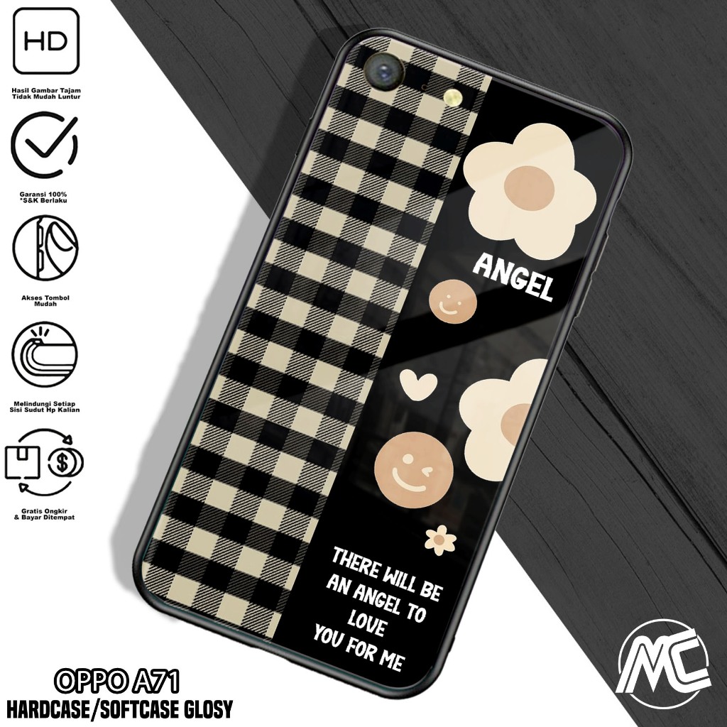 Case OPPO A71 - ( BUNGA ) Silikon  OPPO A71 Hp - Casing Hp  - Case Hp - Case Terbaru - Case Terlaris