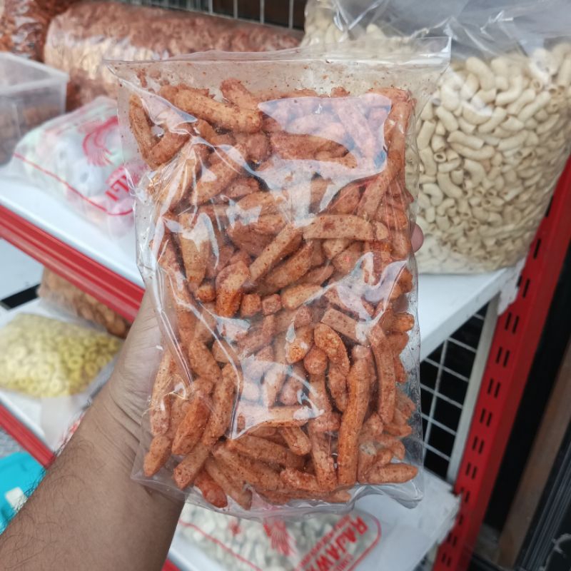 

Camilan Basreng Pedas Lombok Cabai Asli Daun Jeruk Rempah Gurih