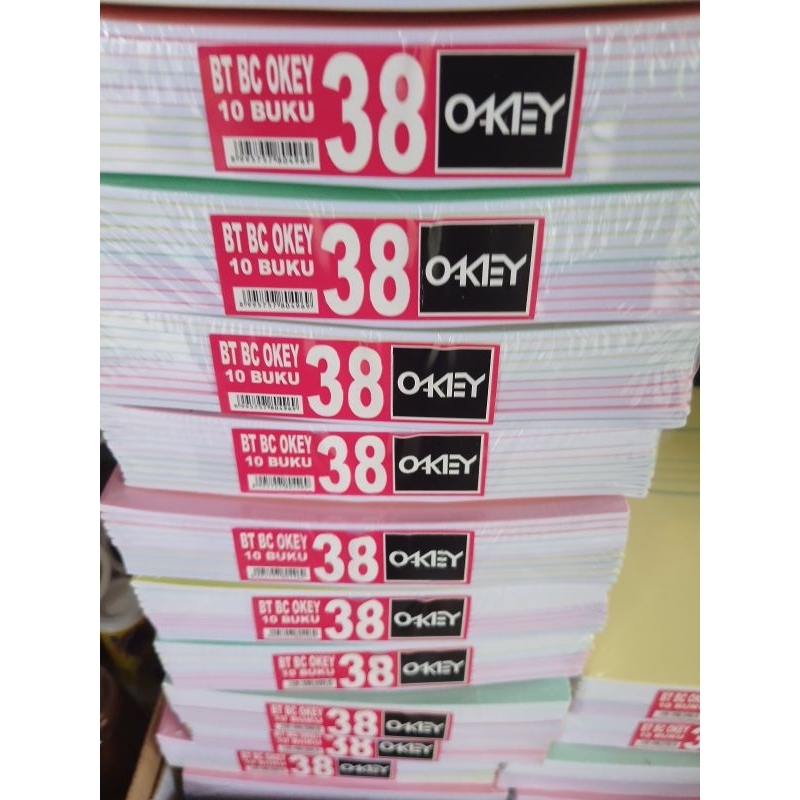 

Buku Tulis Okey/ibook 38 - Cover Polos (10buku/pack)- buku tulis sudi 38 lembar