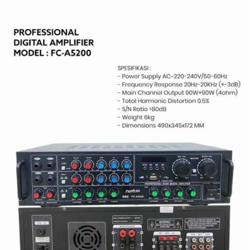 AMPLIFIER FIRSTCLASS FC-A5200 FIRST CLASS FC A5200 ORIGINAL
