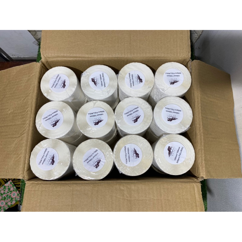 

H7Y KERTAS THERMAL / LABEL STIKER THERMAL / BARCODE ISI 500/ROLL UKURAN 100 X 100