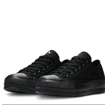 sepatu converse hitam polos full black ukuran 45 44 46 jumbo