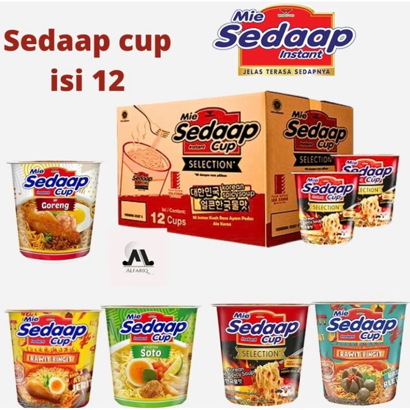 Mie Sedaap Cup 1 dus isi 12 pcs Mie instan cup