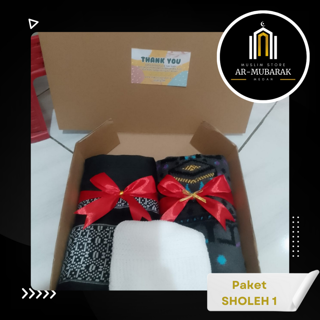Set Alat Sholat Perlengkapan Peralatan Ibadah Paket Sholeh 1