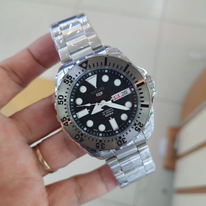 JAM PRIA SEIKO SPORTS / SEIKO 5 SPORT SILVER OTOMATIS