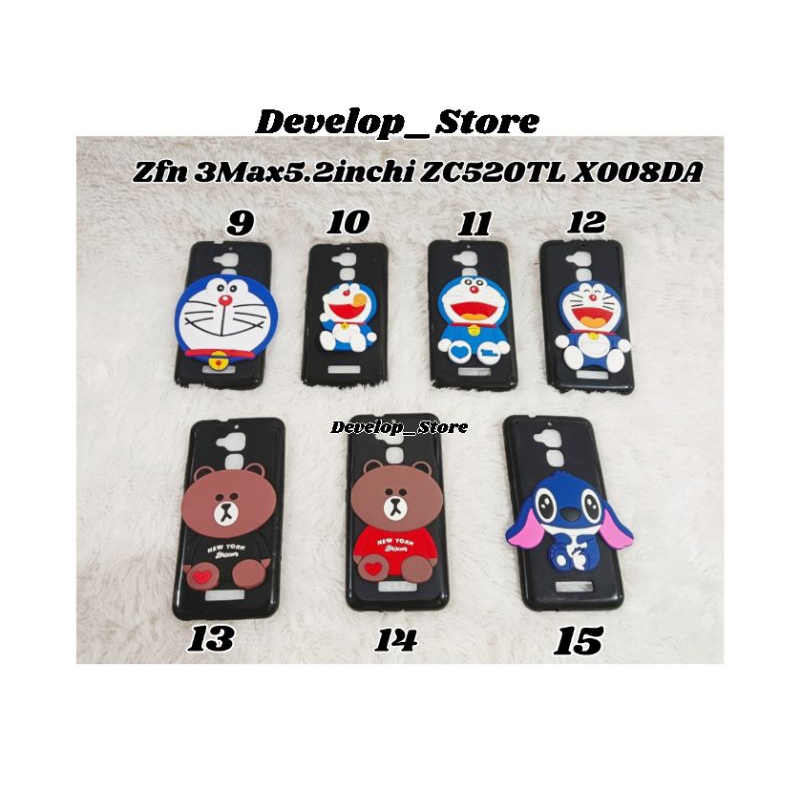 SoftCase Silicon Tpu Gambar Asus Zenfone 3Max5.2inchi ZC520TL X008DA Hitam Case Casing Silikon