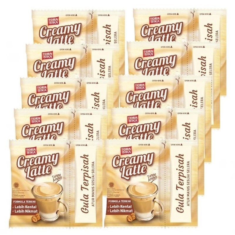 

Torabika Creamy Latte 25gr Renceng Isi 10 sachet