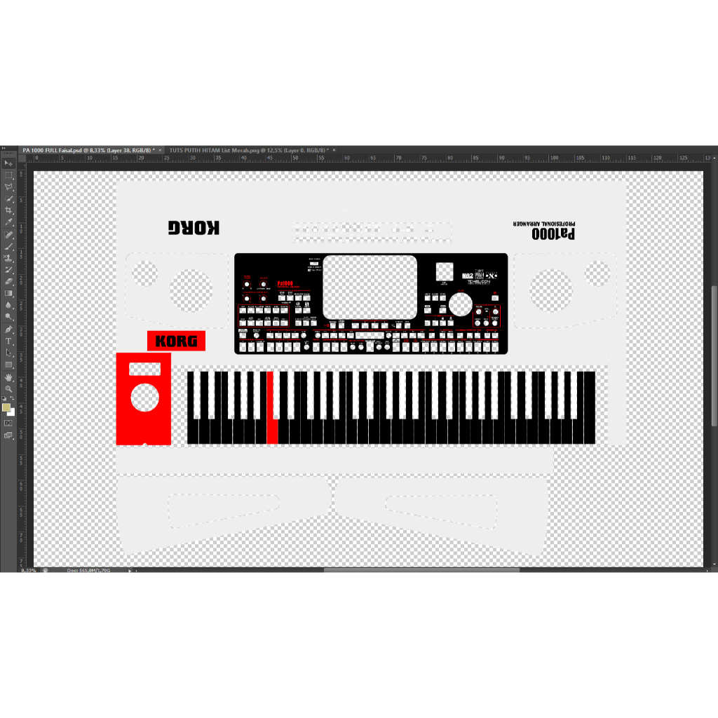 STICKER KEYBOARD KORG PA1000