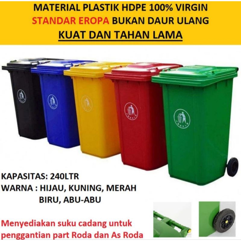 TEMPAT SAMPAH BESAR - TONG SAMPAH BESAR UK 240 LITER