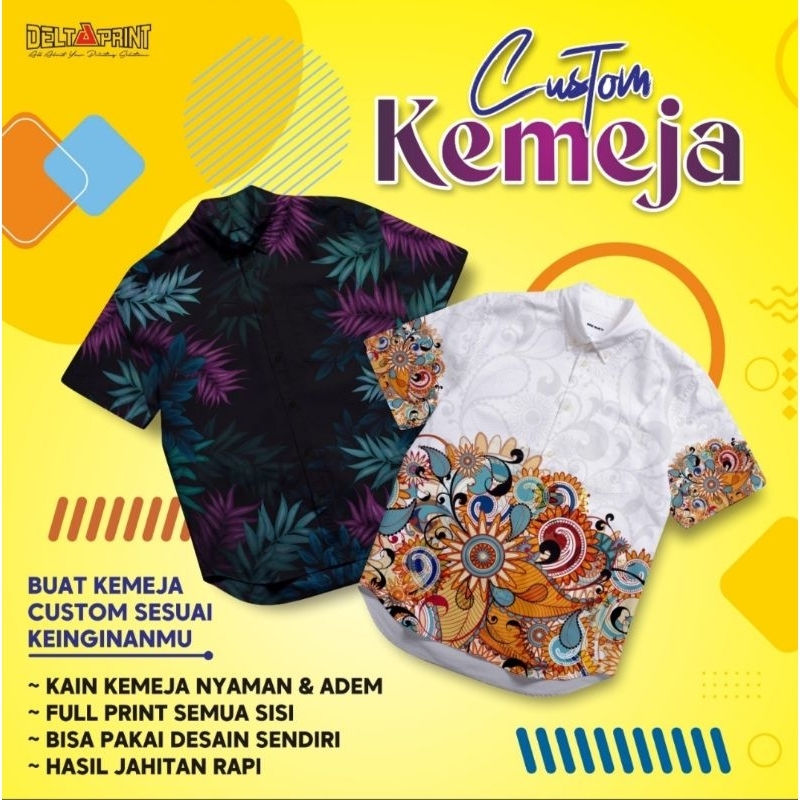Kemeja Custom Printing Pria