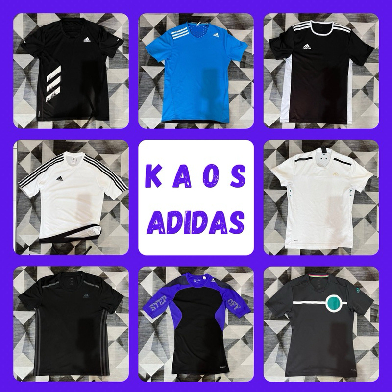 Kaos adidas second pria wanita murah lengan pendek