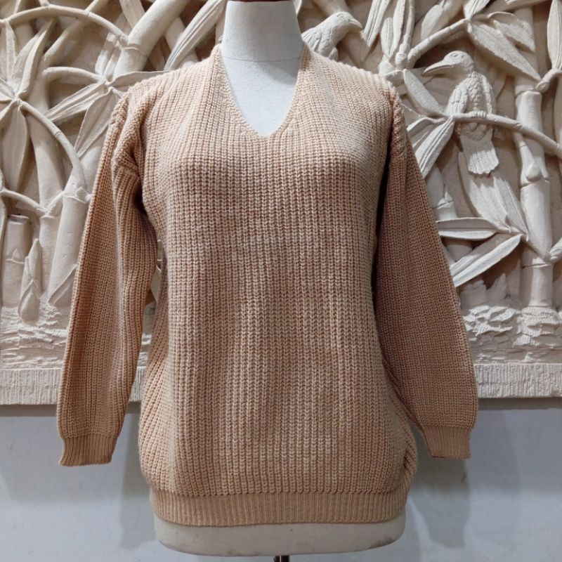 Sweater Rajut Wanita / Sweater Rajut Premium / Sweater Rajut Unik / Sweater Rajut Coklat