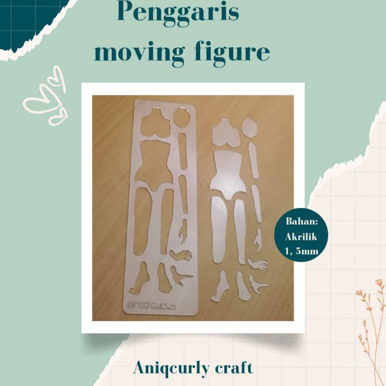 

penggaris cetakan Moving Figure A4 akrilik for fashion design ART I7V2