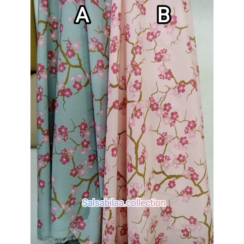 Kain Wolfis/Wolvis/Woolpeach  Monalisa Premium 8600 Motif kembang