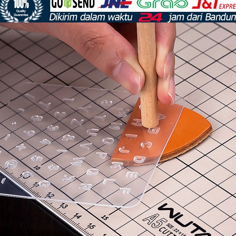 

Ketukan Tangan Stempel Alfanumerik Kulit yang Dapat Dilepas DIY Hand Tools Visibilitas transparan ART C3R9
