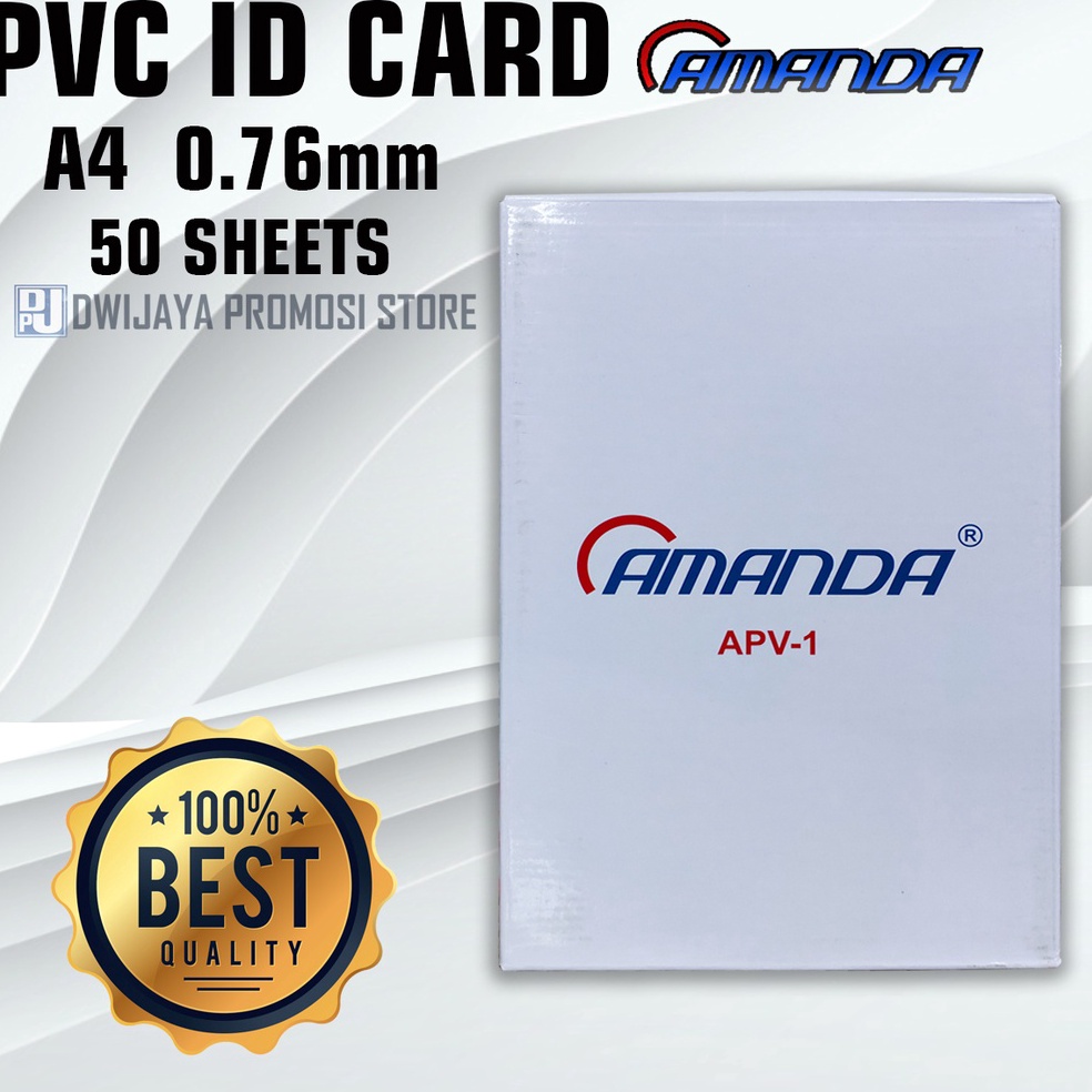 

PVC ID CARD Instant 5 Sheets Tebal 76 mm Inkjet A4 Amanda ART H9E5