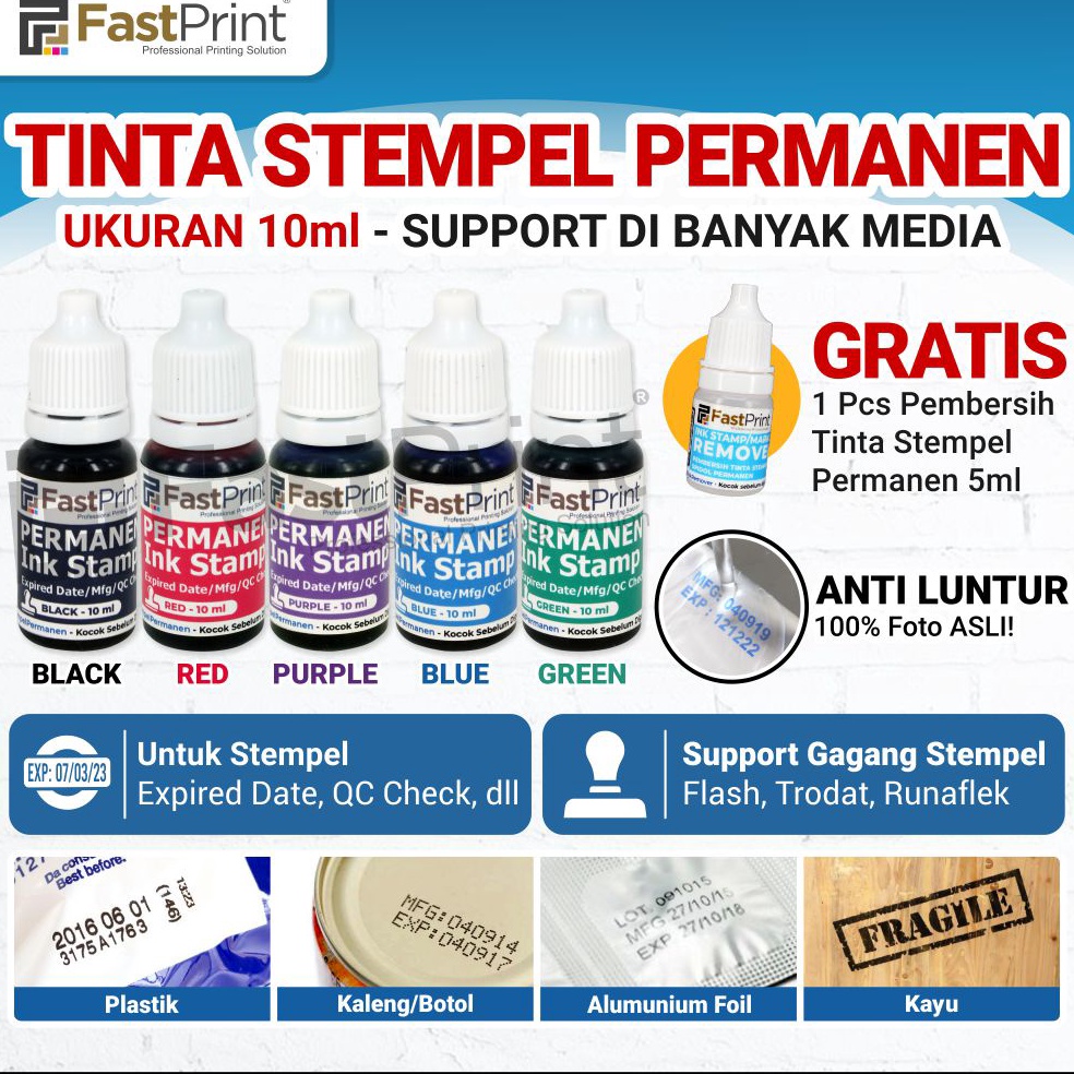 

Fast Print Tinta Stempel Permanen Expired Date 1 ML ART L6H1