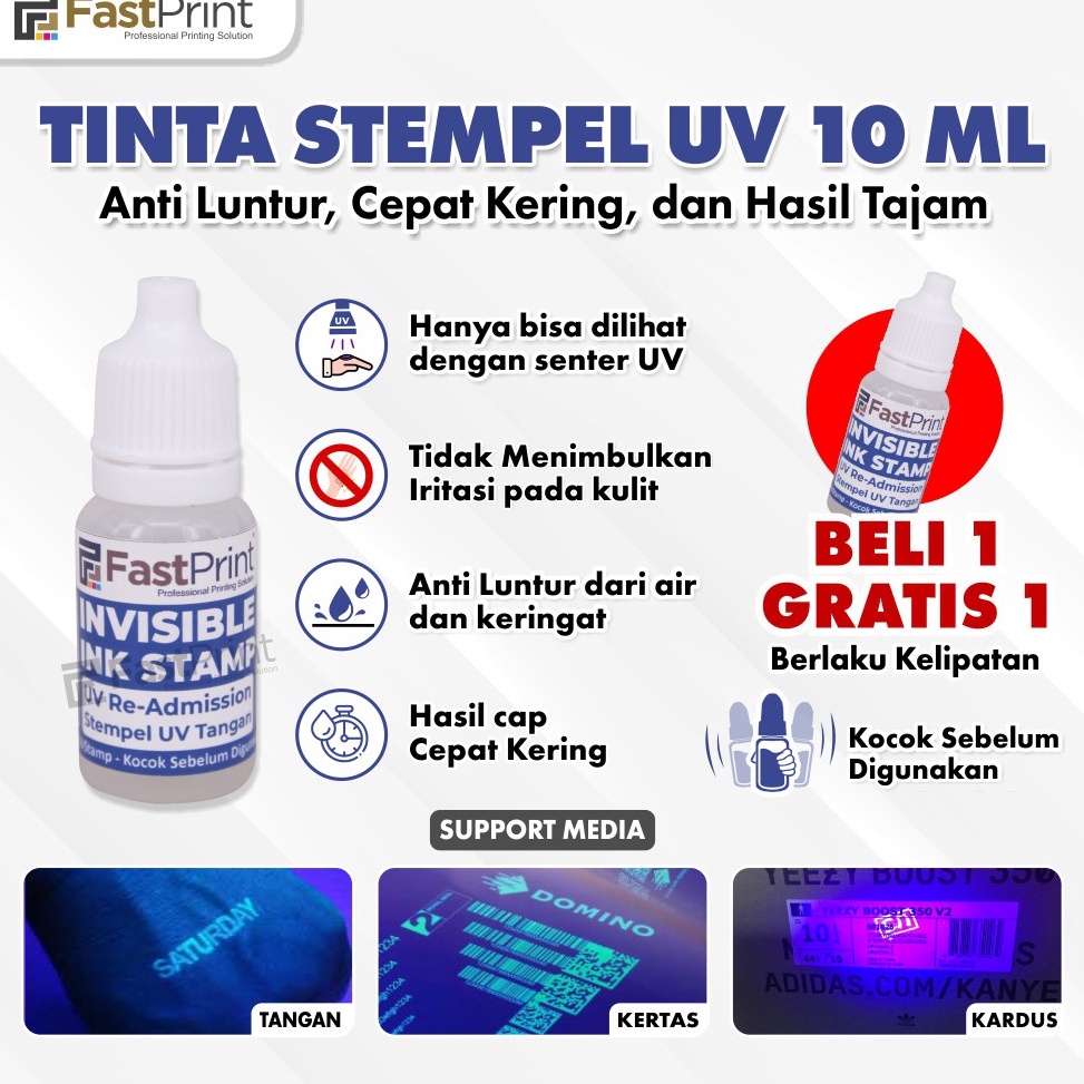 

Tinta Stempel UV Fast Print Stamp Invisible Ink ART I4U2