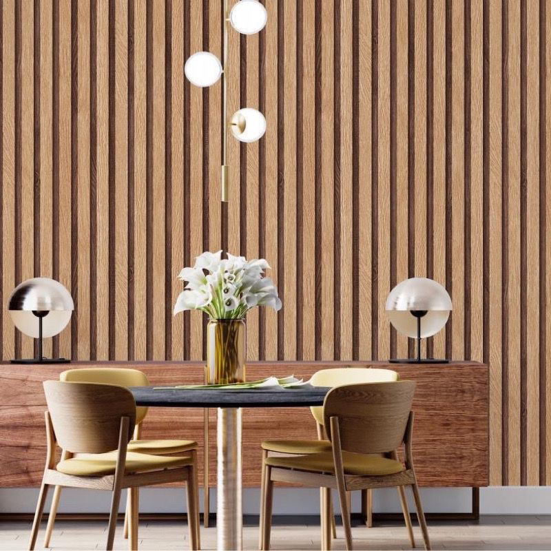 WALLPAPER STICKER PANEL KAYU WALLSTICKER