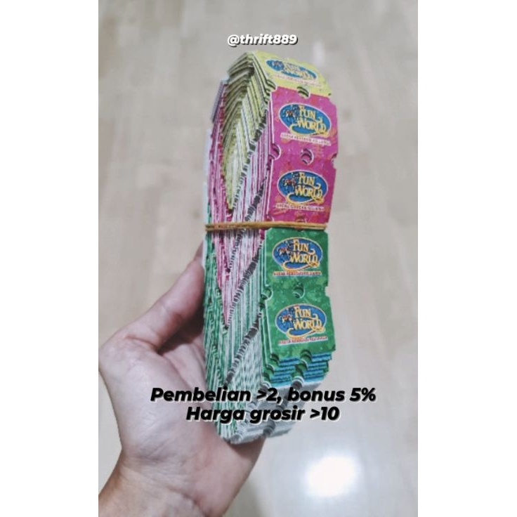 55 COD tiket FUNWORLD 1 termurah  bonus