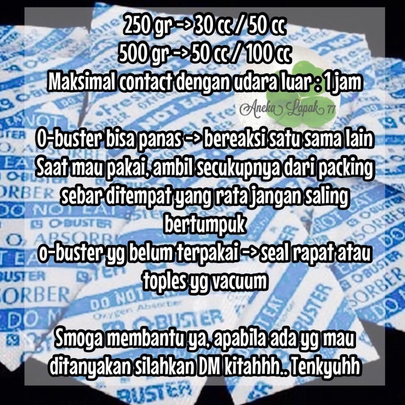 

Free Ongkir Food Grade Oxygen Absorber OBuster Pengawet Makanan Penyerap oksigen Grosir Murah makanan awet 15 3 5 1 2 5 cc