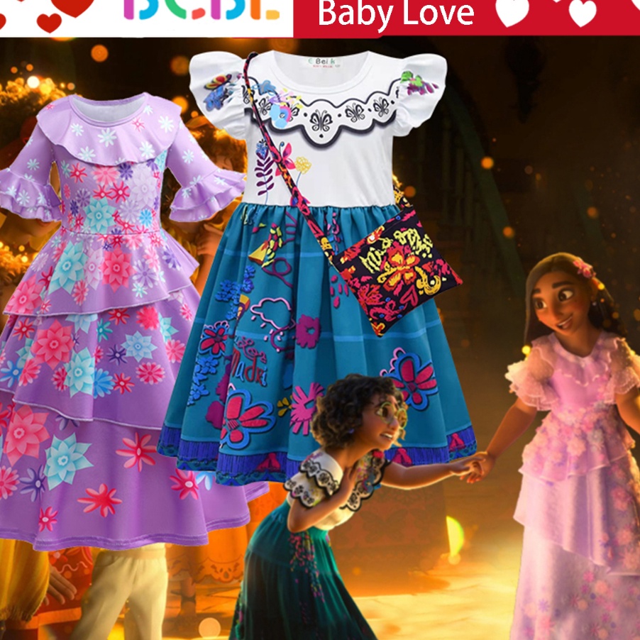 Terbaru Encanto Mirabel Gaun Anak Perempuan 3 9 Tahun Encanto Kostum Anak Gadis Putri Gaun Ulang Tah