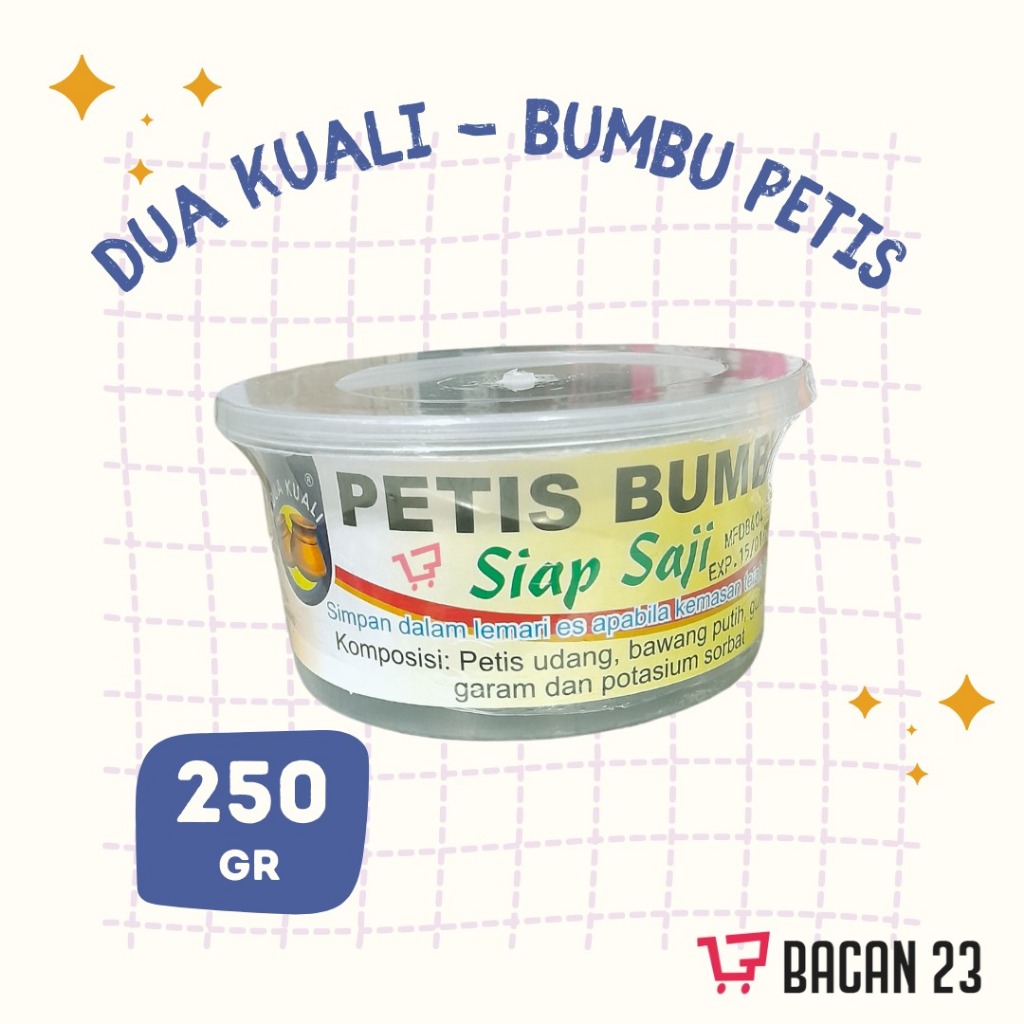 

Petis Bumbu Cap Dua Kuali ( 250 Gr) / Bumbu Siap Saji / Petis Hitam Kental