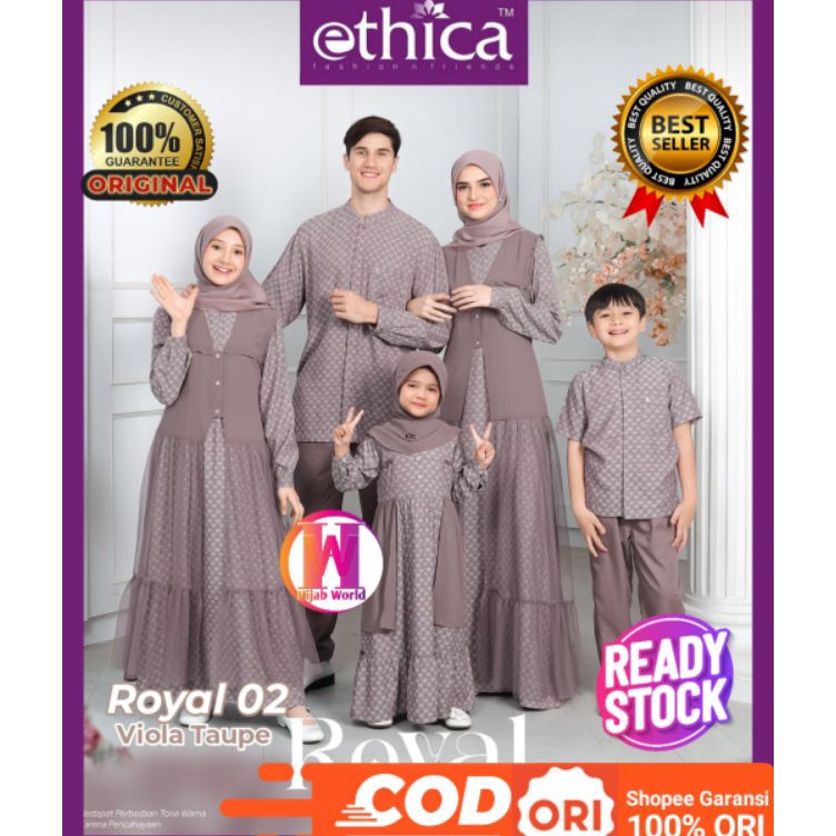 Ready Menarik  Ready Stock Sarimbit Ethica Royal 2 Viola Taupe  Baju Couple Keluarga  Baju Muslim Couple Keluarga  Baju Lebaran 224  Baju Seragam Lebaran Mewah  Baju Sarimbit Keluarga Muslim  Sarimbit Keluarga 224  Baju Couple Muslim Kelua