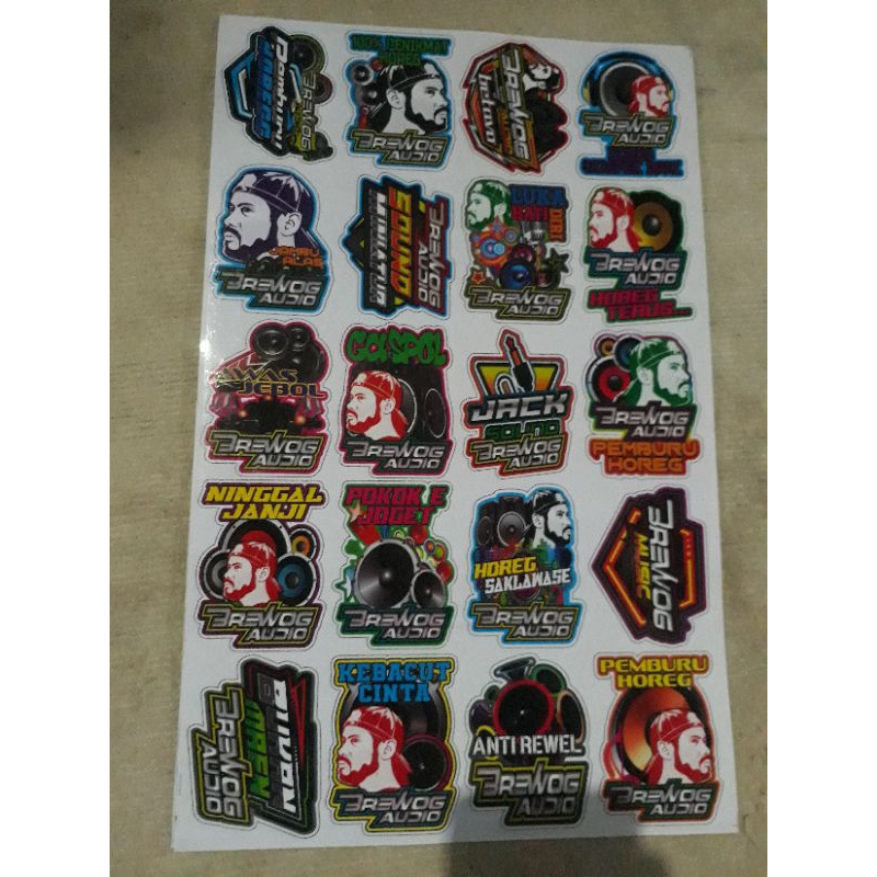 

Stiker brewog Audio(20.pcs)