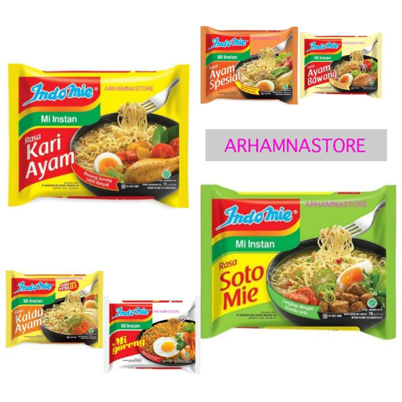 

Indomie Mie Instan All Varian Kuah dan Goreng